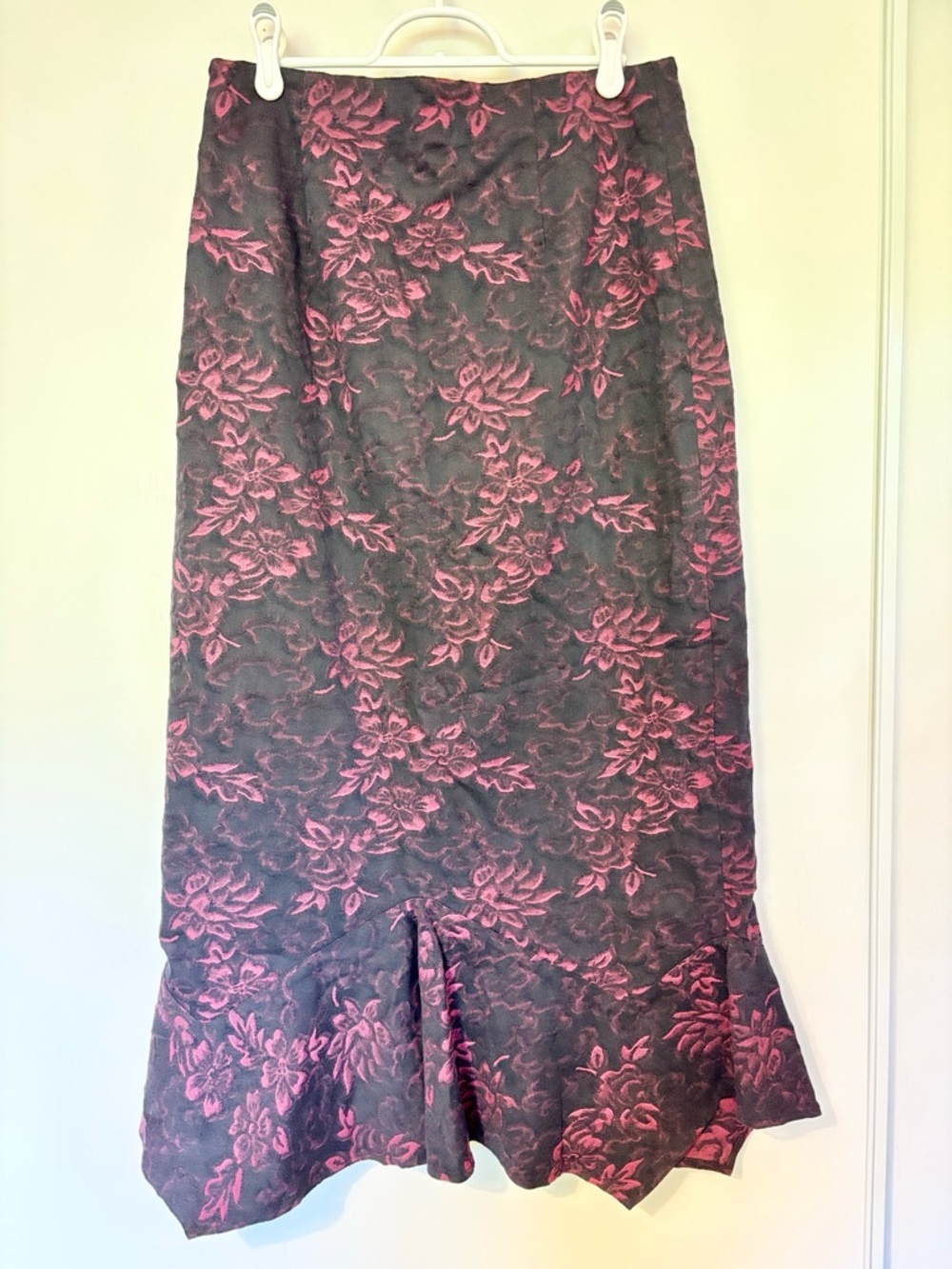 Vintage Joanie Char Mermaid Skirt Size Medium Floral Witchy Theater Trumpet Punk - Picture 2 of 10